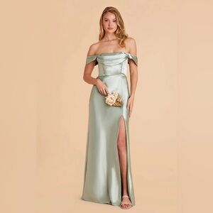 Birdy Grey Sage Off-Shoulder Dress